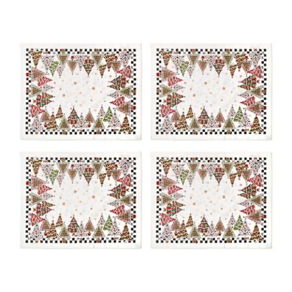 NWT MacKenzie-Childs Gingerbread Forest Placemats